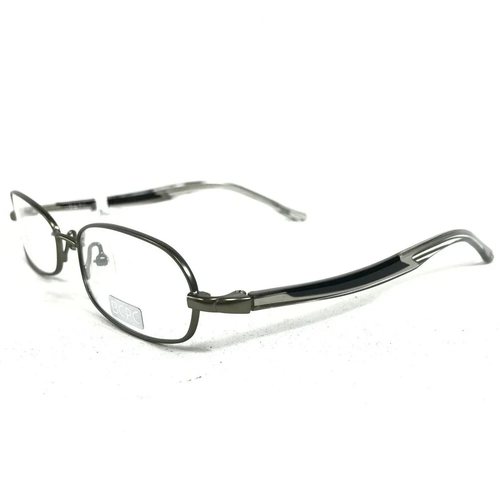 BCPC Eyeglasses Frames BP-180 col.37 Clear Gray Round Oval Full Rim 54-18-140